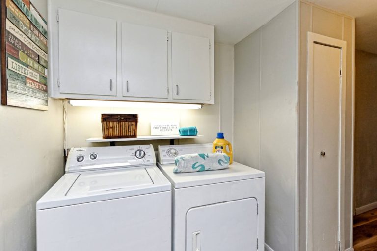 We offer a washer and dryer for your convenience.