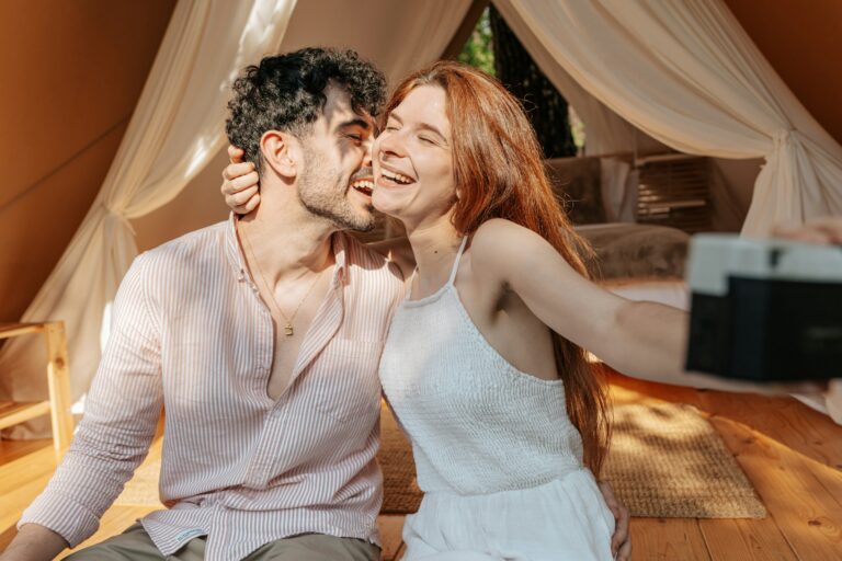 couple on a camping trip